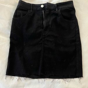 Black demin skirt, size 4